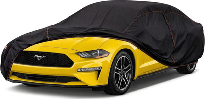6 Layer Heavy Duty Car Cover Waterproof All Weather Protection with Cotton Liner, Full Exterior Outdoor Cover for Sun Rain Snow UV Protection, Fits Sedan 186-193 inchs