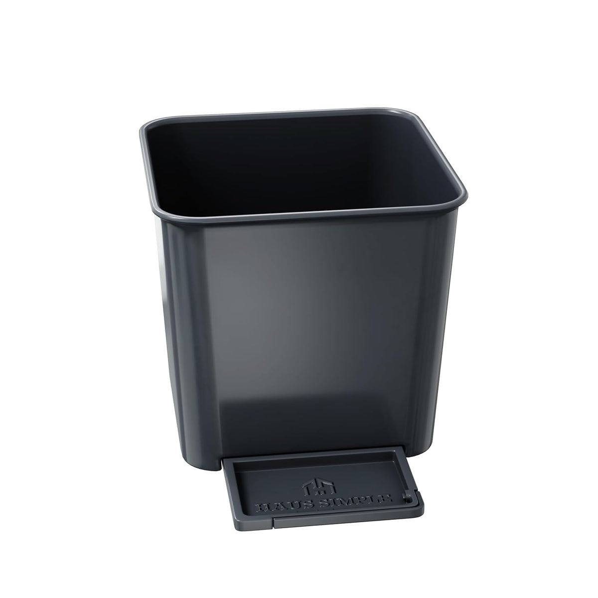 Car Trash Can for Vehicles Leakproof Compact Garbage Bin w/Stability Flap, Anti-Slip Base, Portable Trash Holder for Cars, Trucks, SUVs, Minivans (Black, Large)