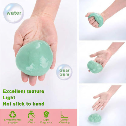 ASFSKY Car Cleaning Gel for Car Detailing Car Cleaning Gel Putty Reusable Keyboard Cleaner Gel Car Putty for Cleaning Dust Universal Cleaning Gel 5 Pack(Green)
