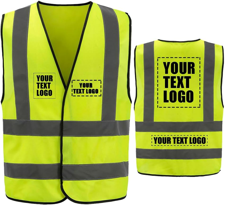 AYKRM 12 colour High visibility viz vest hi vis viz reflective work construction safety vest (XS-8XL) - Colors B