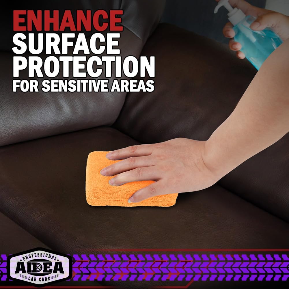 AIDEA Microfiber Applicator Pad-8Pack, Car Wash Sponge, Premium Microfiber Sponge and Cleaning Pads, Perfect for Effortless Wax, Sealant, and Conditioner Application, Car Detailing Supplies, Blue