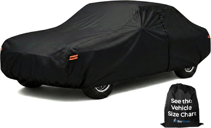 EzyShade 10-Layer Car Cover Waterproof All Weather - See Vehicle Size-Chart - Car Covers for Automobiles & Car Snow Cover - Full Exterior Covers - Winter Rain Sun SUV Sedan. Size A4 (See SizeChart)