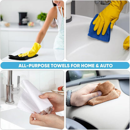 AIDEA Microfiber Cleaning Cloth Roll, Grey 75PK, Reusable Paper Towels Tear Away Cloth, Microfiber Towels for Cars, Wash Cloths, Lint Free Rags for House, Kitchen,Window,Cleaning Supplies 11.5"×11.5"