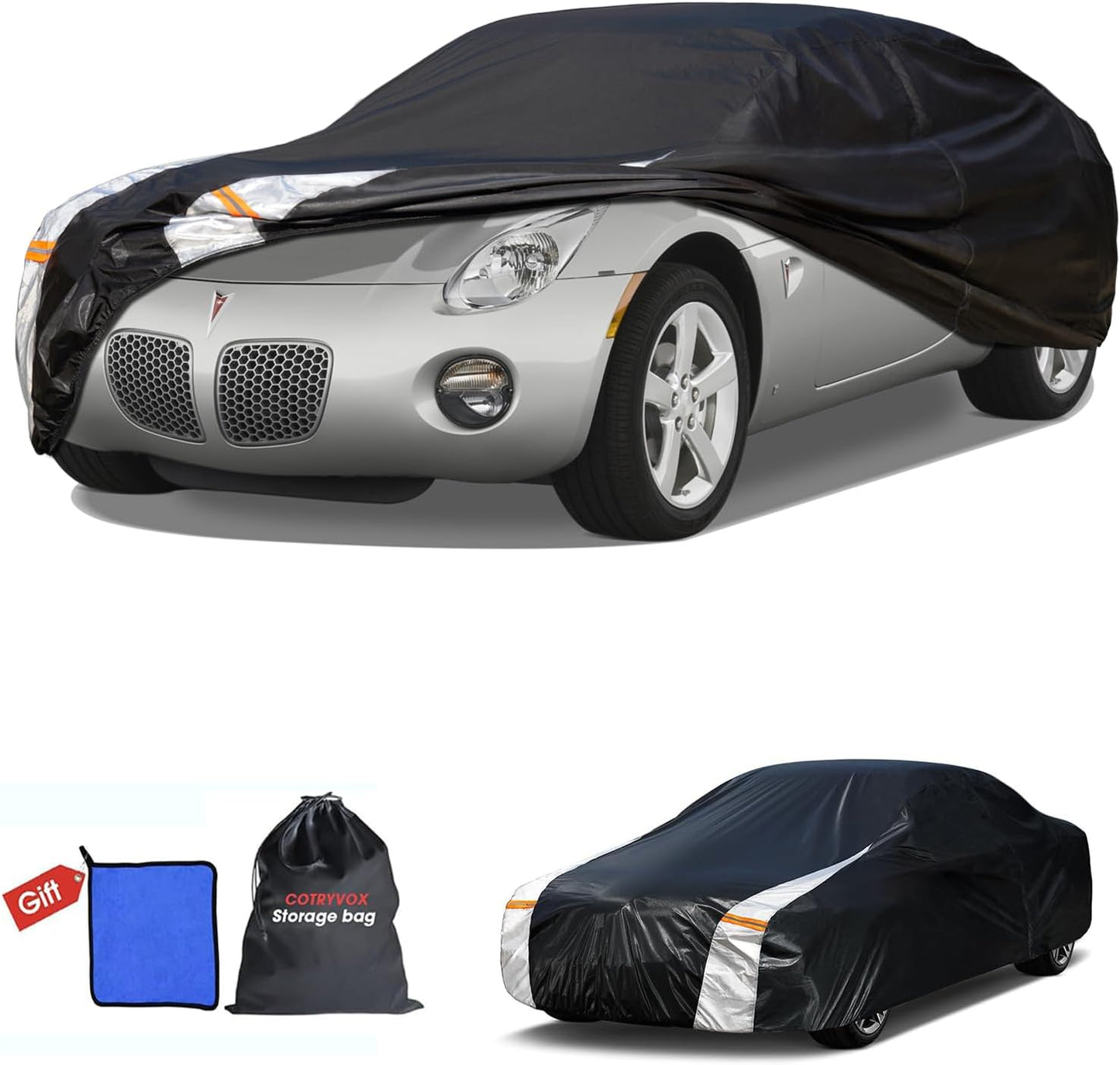 Large SUV Car Cover for Chevy Suburban 100% Waterproof All Weather, Heavy Duty Outdoor Full Exterior Covers Rain Sun Wind UV Protection. - Colors D