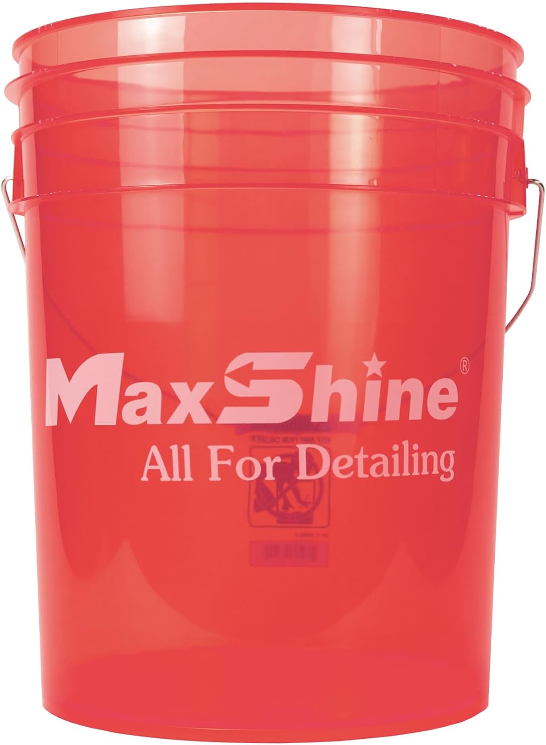 Maxshine 3.5 Gallon Universal Detailing Bucket (Red) – Car Wash Bucket for Scratch-Free Washing – Garage Storage & Auto Detailing Tool Holder – Holds Soap, Foam Cannon, Brushes, Microfiber Towels