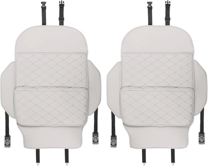TAIKOO Seat Back Protector + Large Capacity Pocket Storage Organizer,Preventing the Impact of Children Stepping on the Seat Backrest (Black)
