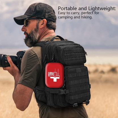 First Aid Kit, Professional Trauma First Aid Kit with Labelled Compartments Molle System for Car, Hiking, Backpacking, Camping, Traveling, and Cycling