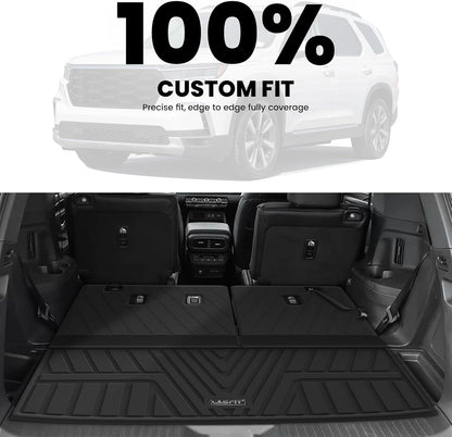 LASFIT Floor Mats and Cargo Liner for Honda CR-V 2026 2025 2024 2023 (Gasoline & Hybrid & e:FCEV), All Weather TPE Car Trunk Mat (Upper Position), 1st & 2nd Row & Trunk Liner Full Set Black