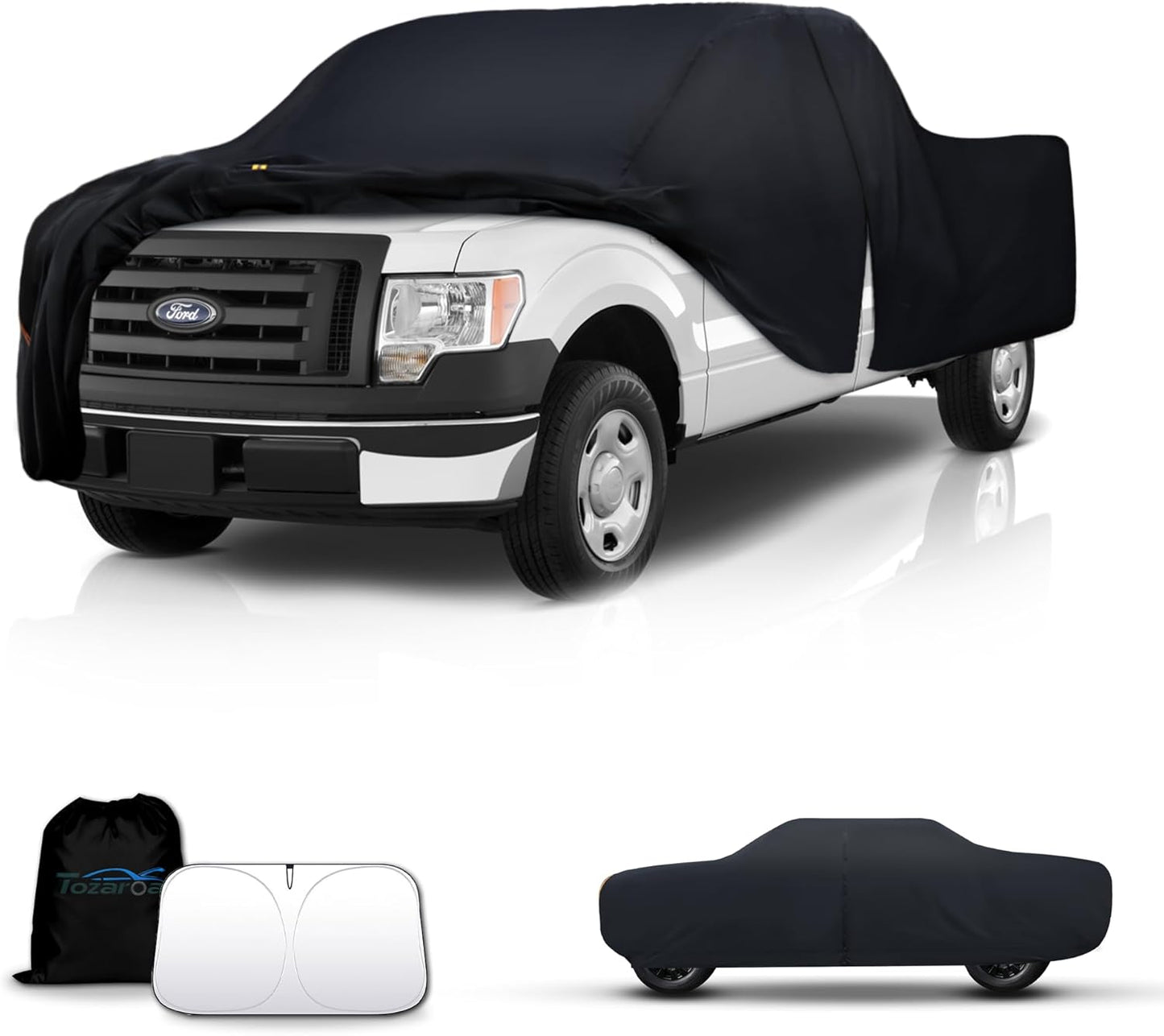 Car Cover Waterproof All-Weather,Outdoor Full Exterior Automobiles Sedan/Coupe (Length 186-193 inch) with Windshield Sun Shade Universal Fit Toyota Camry, Tesla Model 3, Accord etc