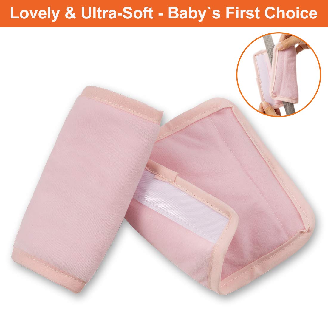 COOLBEBE Car Seat Straps Shoulder Pads for Baby Kids, Super Soft Seat Belt Covers for All Car Seats/Pushchair/Stroller/High Chair