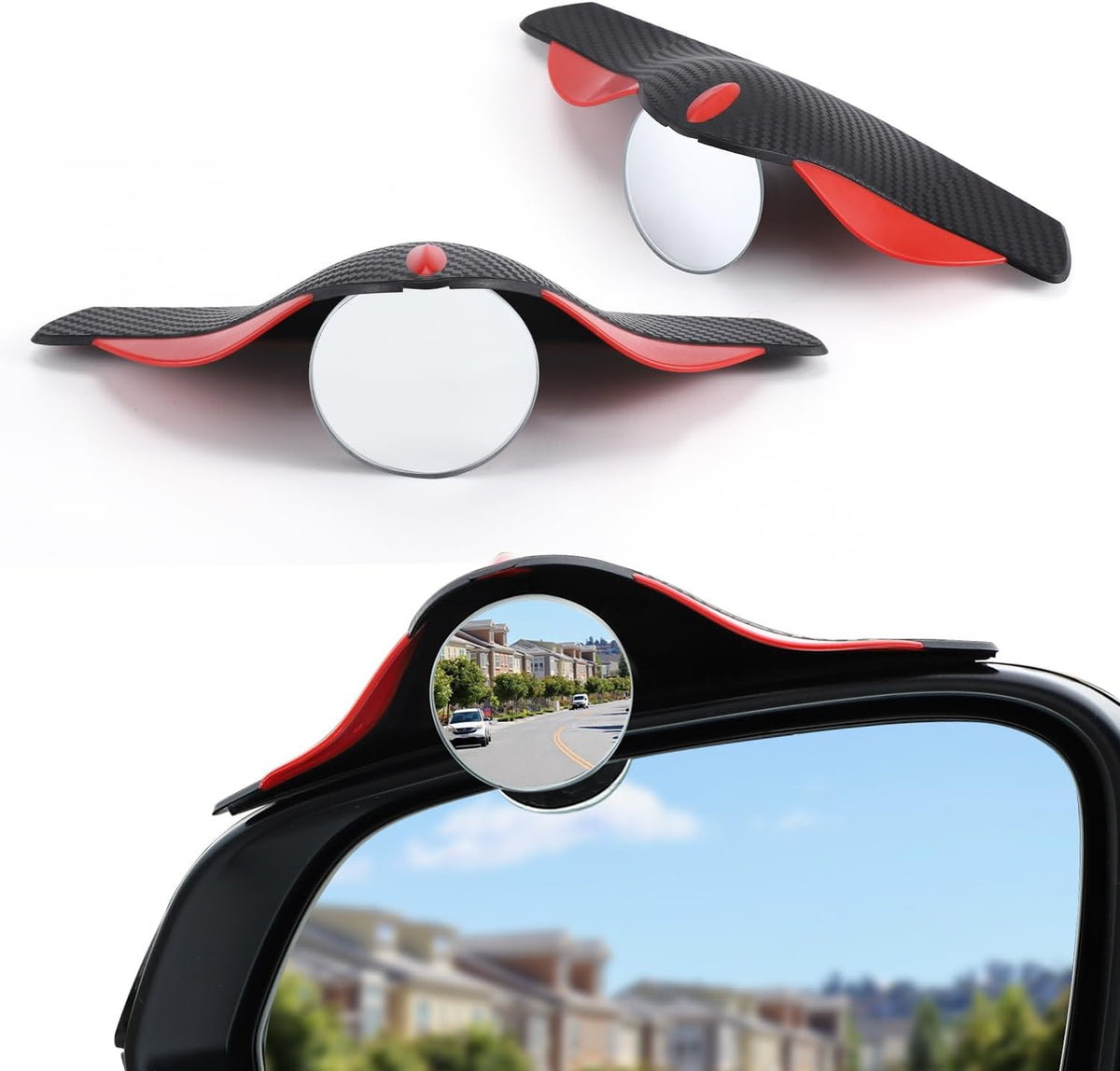 LivTee Blind Spot Car Mirror, HD Glass Frameless Convex Side Mirror Blindspot, Wide Angle Rear View Mirrors for SUVs, Trucks and RVs - Car Accessories