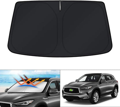 KUST Windshield Sun Shade for Toyota RAV4 2019-2022 2023 2024 2025 2026 Window Accessories Shade Sun Visor Cover Foldable Block UV Rays - Colors E