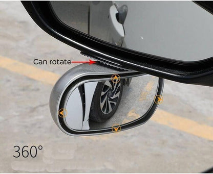 Blind Spot Mirror for Car 2 Pack, Adjustable Convex Wide-Angle Blindspot Mirrors, 360° Rotatable Small Stick-On Blind Side Mirror for Cars, SUVs & Trucks