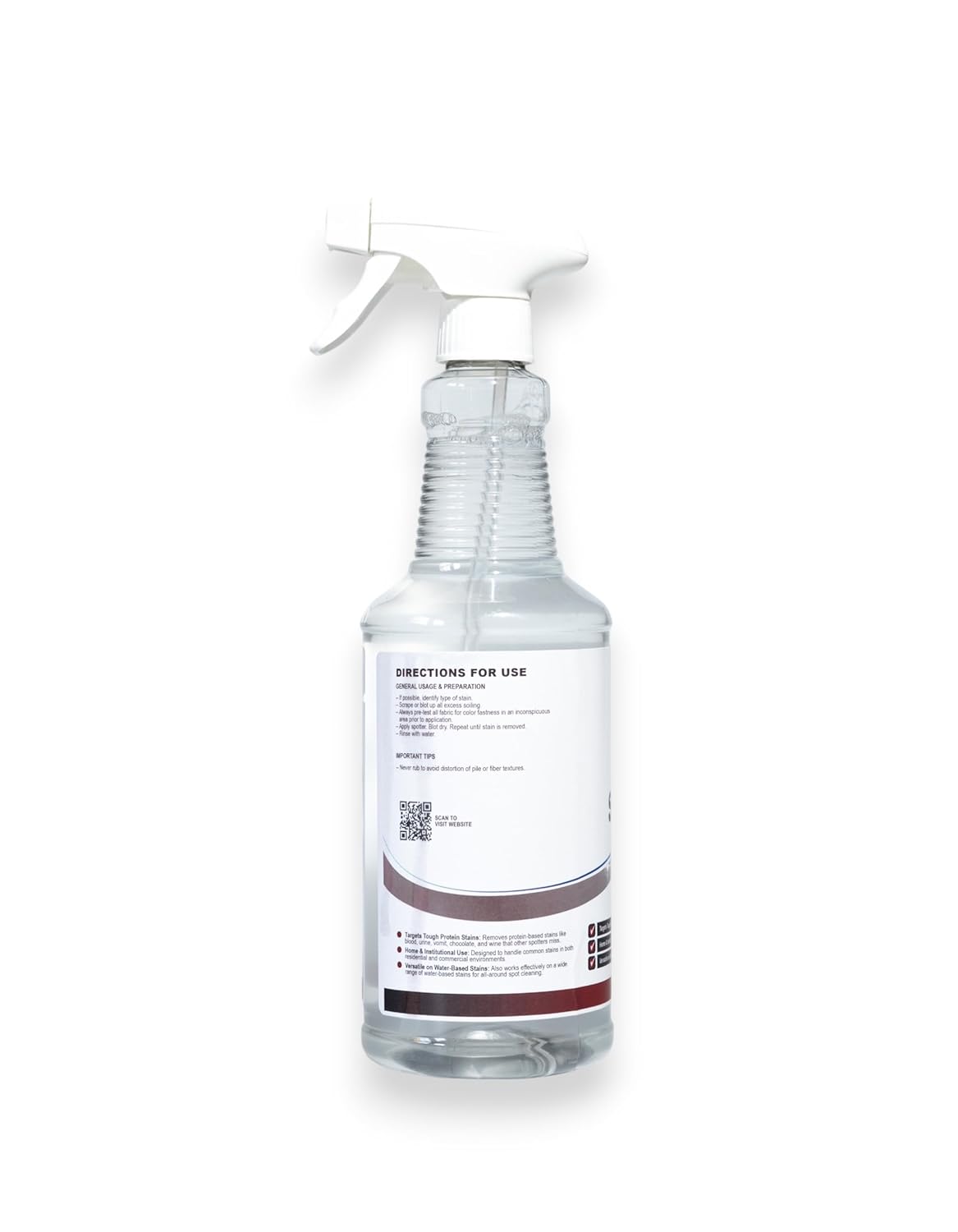 Magic Finish Protein Spotter (32 Oz) – Powerful Fabric and Carpet Stain Remover Spray – Lifts Blood, Pet Urine, Vomit, Food and Wine Stains – Clear, Unscented Spot Cleaner Solution