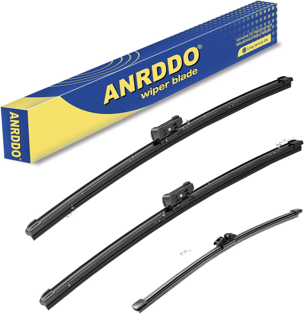 3 Wipers Factory Replacement For Subaru Outback 2020-2022 2023 2024 Original Equipment Replacement Windshield Wiper Blades Set 26"+18"+16" (Set of 3) Top Lock - Colors B