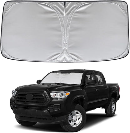 KAYZT Windshield Sun Shade for 2019-2025 2026 Chevy Silverado 1500 /GMC Sierra 1500 2500HD 3500HD Foldable Sunshade Front Window Custom Fit Car Accessories - Colors A