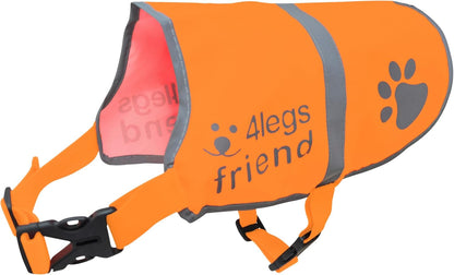 Safety Reflective Orange Vest - Side Release Buckles, High Visibility to Keep Your Dog Safe from Cars & Hunting Accidents