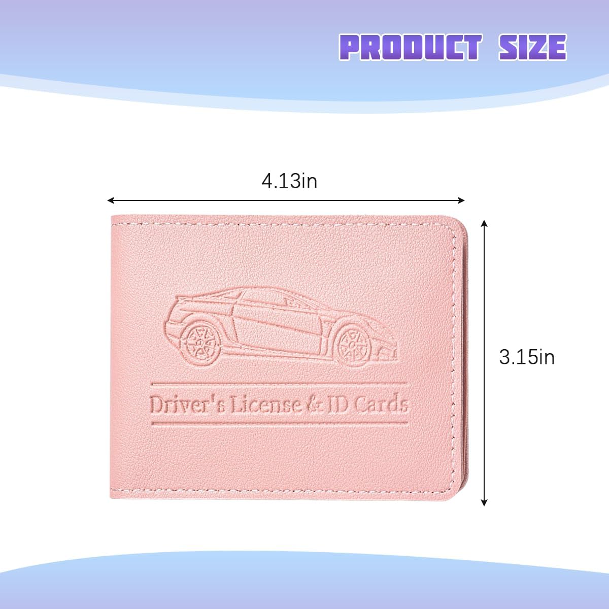 Car Registration Insurance Holder, Vehicle Document Glove Box Organizer, Small Automotive Interior Comparment Driver License Case Accessories for Men Women, Universal Fit (Red)