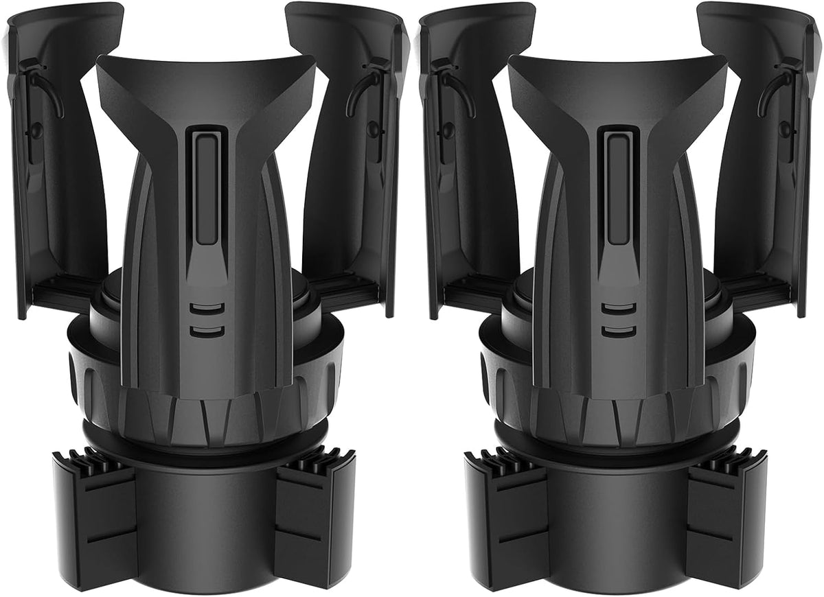 Cup Holder Expander (Adjustable Holder & Base, Auto-Fit Hold, One Button Open), Car Cup Holder Expander for Yeti, Hydro Flask, Nalgene, Owala, Bottles in 2.6"- 4.8" (Black, 1 Pack)