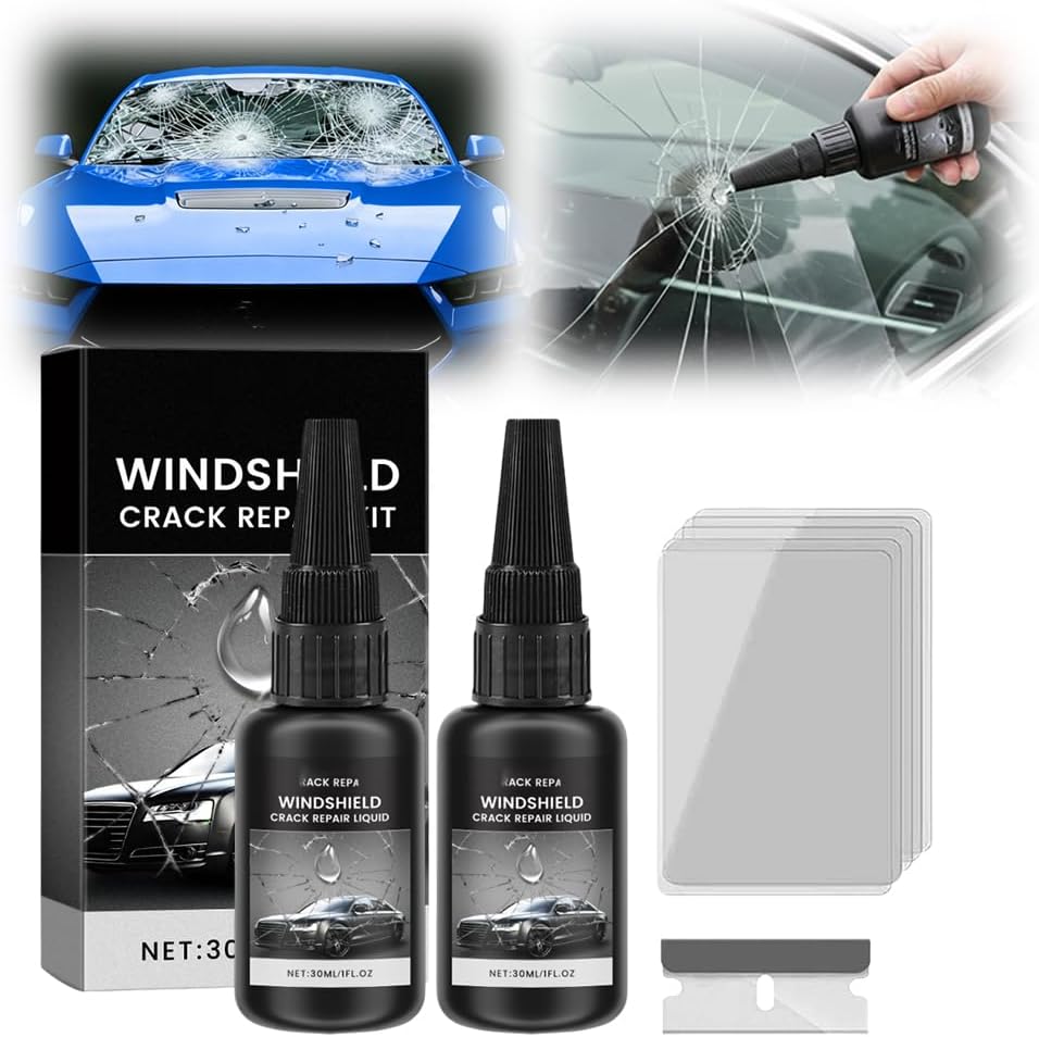 Car Windshield Chip Repair Kit, 2026 New Glass Crack Repair Kit, Glass Repair Liquid, Quick Windshield Repair for Chips and Cracks,All Crack Types Windshield Repair Kit (1Pcs)