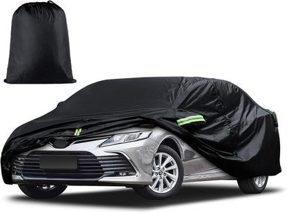 Car Cover Custom Fit for Toyota Corolla 2000-2025, Honda Civic 1991-2025, Waterproof All Weather Full Exterior Cover Rain Sun Protector Car Cover with Door Zipper