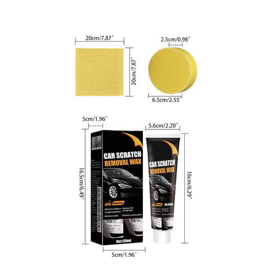 Scratch Remover for Vehicles,2026 New Scratch Removal Wax,Containing Wiping Sponge car Paint Scratch Repair Polishing Wax,Used for Deep Scratches on Various Vehicles (2pc)