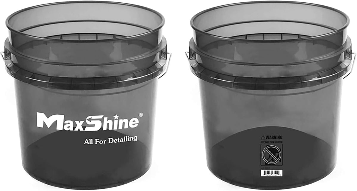 Maxshine 3.5 Gallon Universal Detailing Bucket (Red) – Car Wash Bucket for Scratch-Free Washing – Garage Storage & Auto Detailing Tool Holder – Holds Soap, Foam Cannon, Brushes, Microfiber Towels