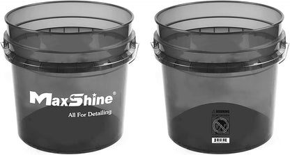 Maxshine 3.5 Gallon Universal Detailing Bucket (Red) – Car Wash Bucket for Scratch-Free Washing – Garage Storage & Auto Detailing Tool Holder – Holds Soap, Foam Cannon, Brushes, Microfiber Towels
