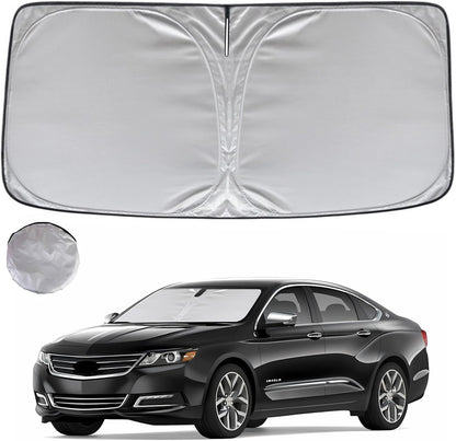 KAYZT Windshield Sun Shade for 2019-2025 2026 Chevy Silverado 1500 /GMC Sierra 1500 2500HD 3500HD Foldable Sunshade Front Window Custom Fit Car Accessories - Colors C