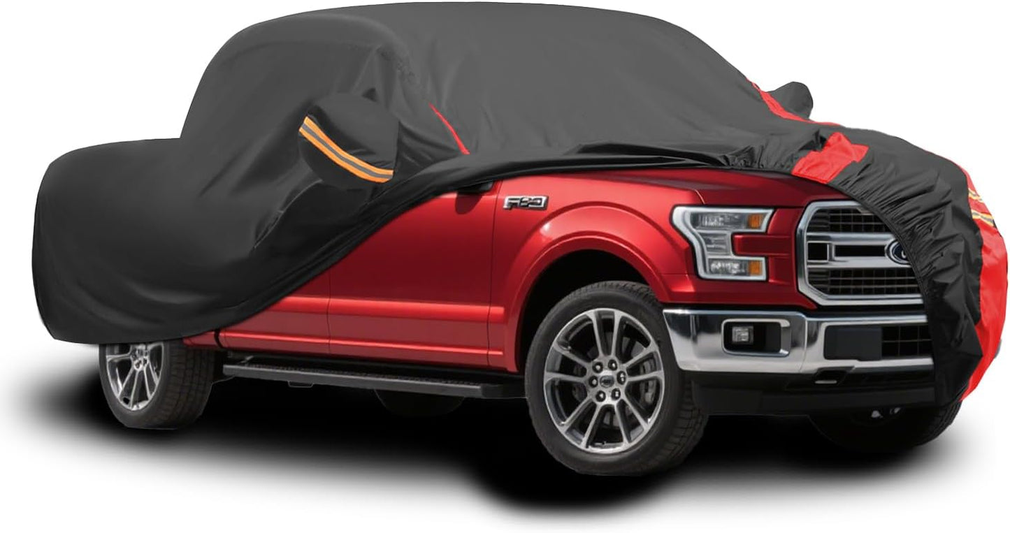 Car Cover Outdoor Automobiles Waterproof All Weater Truck Cover for Chevy Silverado, GMC Sierra, Ford F150/F 150 Heavy Duty Outdoor Pickup Cover Snow Uv Sun Protection