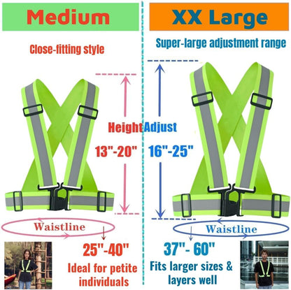 2.0 IN High Visibility Reflective Safety Strap for Construction, Running, Cycling