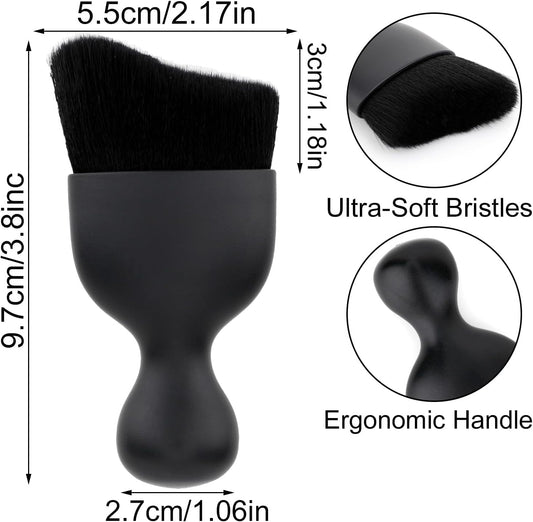 Car Detailing Brush, Soft Bristle Cleaning Brush, Scratch-Free Auto Duster Tool for Dashboard, Air Vents, Leather & Interior Cleaning (Black&Brown)