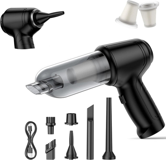 Car Vacuum Cleaner, 15000Pa Handheld Cordless Rechargeable Wet & Dry Vacuum, 120W High Power for Car, Pet, Home, Office Cleaning, Washable HEPA Filter, Multi-Nozzles