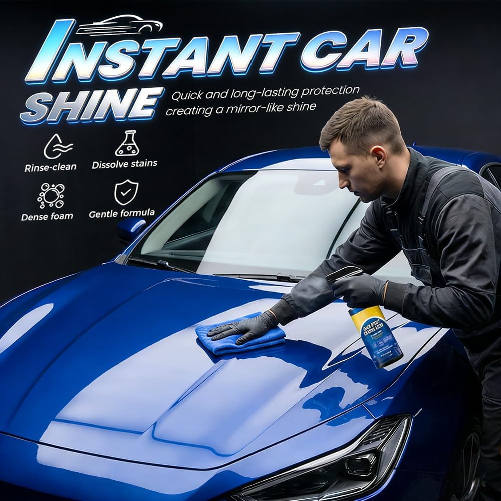 Quick Effect Car Coating Spray, Waterless Wash & Polish, Car Coating Spray for Shine & Protection, Quick Acting Paint Protection and Glass Cleaner (2pcs)