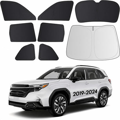 Wigoo 2026 Upgrade 8PCS Full Set Window Sunshade for Toyota 4Runner 2010-2024 [7-Layer Cooler & Blacker, Ice-Crystal Tech] with Windshield for Sun Block, Baby, Camping, Privacy Napping, Relax
