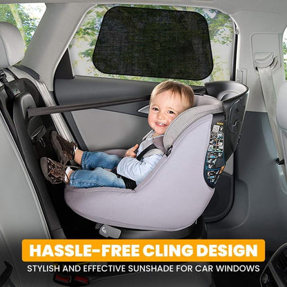 EcoNour Car Window Shades for Baby (4 Pack) | Protects Baby from Window Sun & Heat | Sun Shade Side Windows for Kids | Automotive Sun Protection from UV | Child Safety Accessories | Medium - 20"x12"