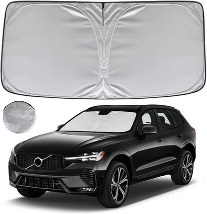 KAYZT Windshield Sun Shade for 2019-2025 2026 Chevy Silverado 1500 /GMC Sierra 1500 2500HD 3500HD Foldable Sunshade Front Window Custom Fit Car Accessories - Colors A