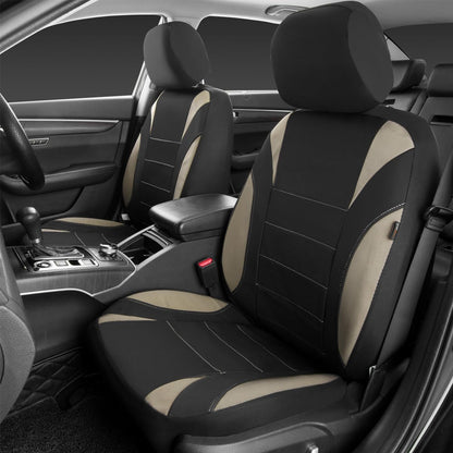 CAR PASS Waterproof Car Seat Covers Front Seats Only with 5mm Composite EVA, Neoprene Car Seat Cover with Separate Headrest Cover, Quick Setup Universal Fit for Car SUV Trucks,Airbag Compatible（Gray