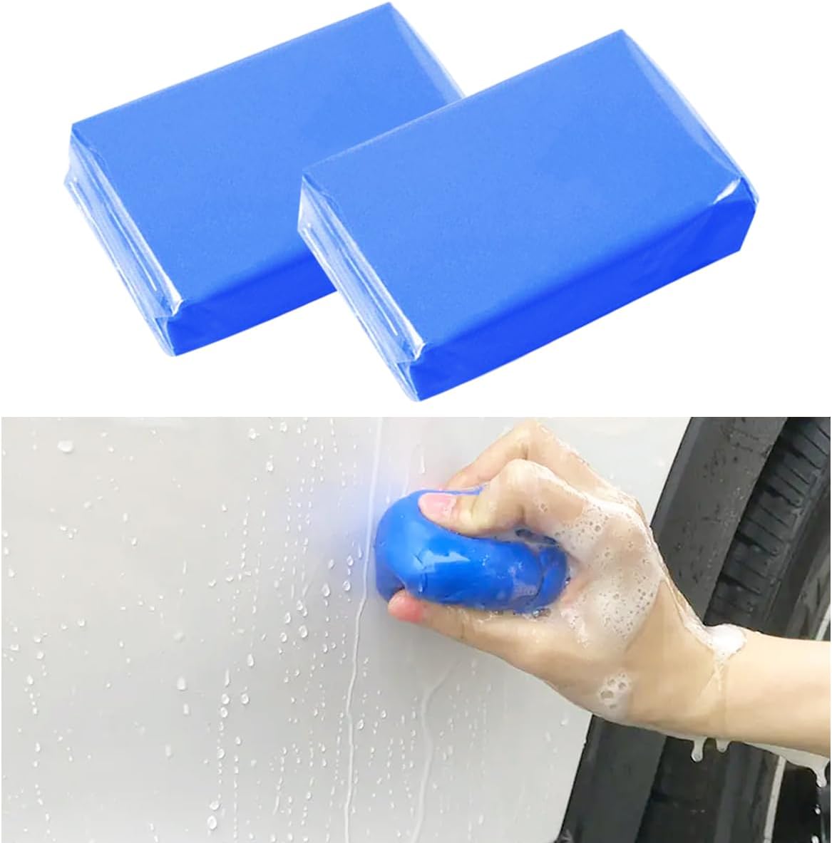 2 PCS Blue Car Clay Bar 100 g Auto Detailing Magic Clay Bars for Car Washing Cleaner