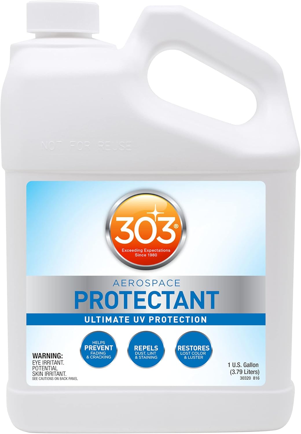 303 Products Aerospace Protectant Spray, UV Protection for Outdoor Surfaces – Protects Vinyl, Plastic & Rubber, Repels Dust & Dirt, Matte Finish, 10 oz