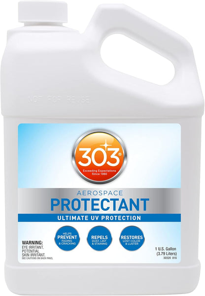 303 Products Aerospace Protectant Spray, UV Protection for Outdoor Surfaces – Protects Vinyl, Plastic & Rubber, Repels Dust & Dirt, Matte Finish, 10 oz