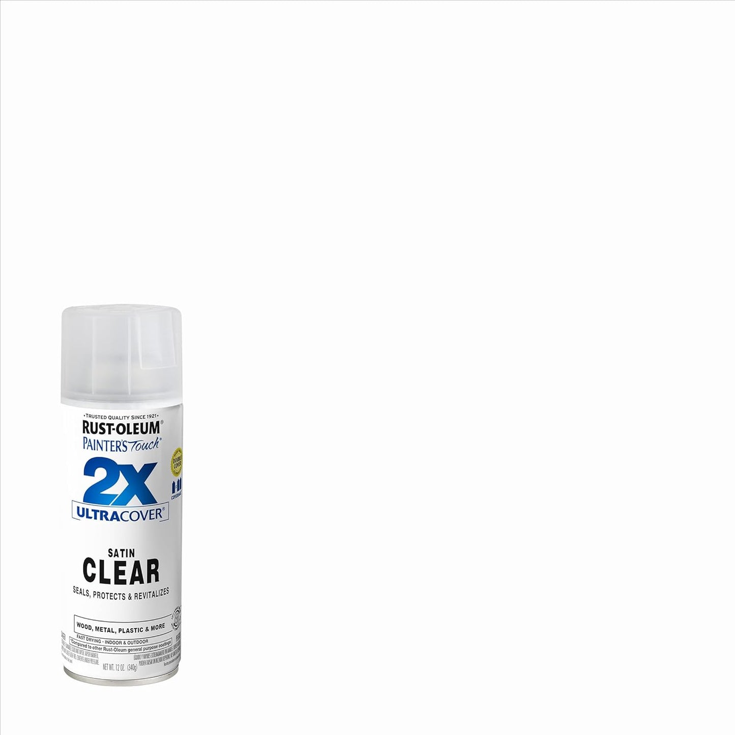Rust-Oleum 334029 Painter's Touch 2X Ultra Cover Spray Paint, 12 oz, Gloss Clear - Colors B