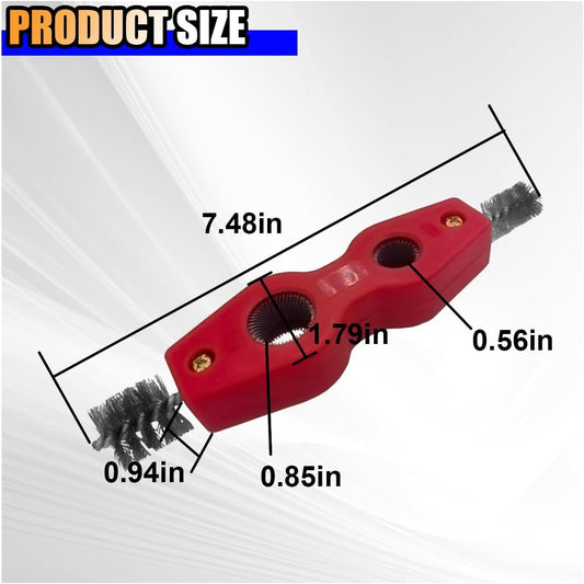 4 in 1 Car Battery Terminal Cleaner, Car Battery Post Cleaner, Anti-Rust Car Battery Terminals Machine Parts Cleaning Brush, Universal Car Cleaning Tool Accessories (Yellow, 1PC)