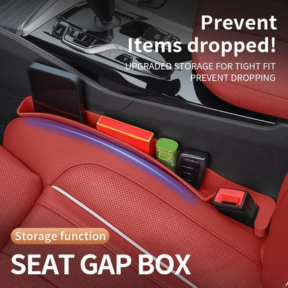 Car Seat Gap Filler, Seat Gap Organizer with Phone Holder, Car Seat Accessories, Car Organizer Fit Car SUV Truck-2PCS Black