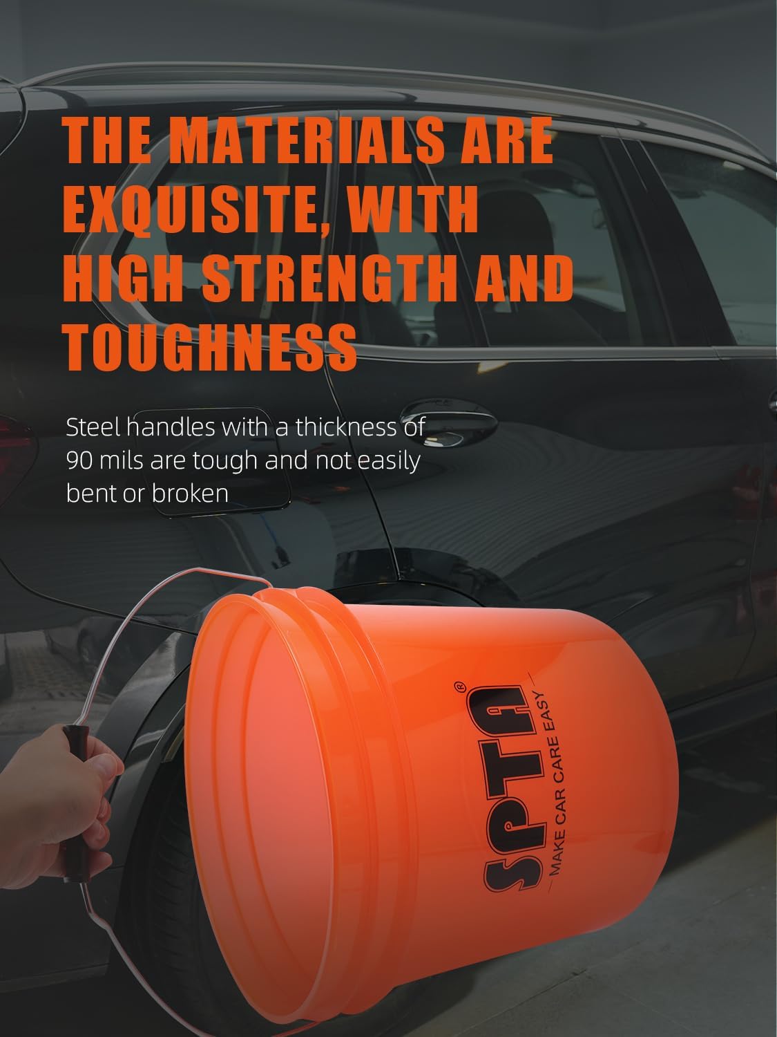 SPTA 32Pcs Car Wash Bucket Set, 20L Scratch Free Detailing Bucket with Car Wash Filter Wash Mitt Sponge Towels Tire Detailing Brush Set, Exterior Interior Car Detailing Set, Complete Car Care Tools