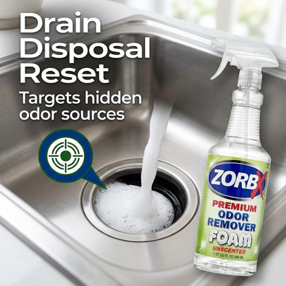 ZORBX Unscented Odor Eliminator for Strong Odor 16 Fl Oz - Used in Hospitals & Healthcare Facilities - Advanced Trusted Formula, Fast-Acting Odor Remover Spray for Dog, Cat, House & Carpet