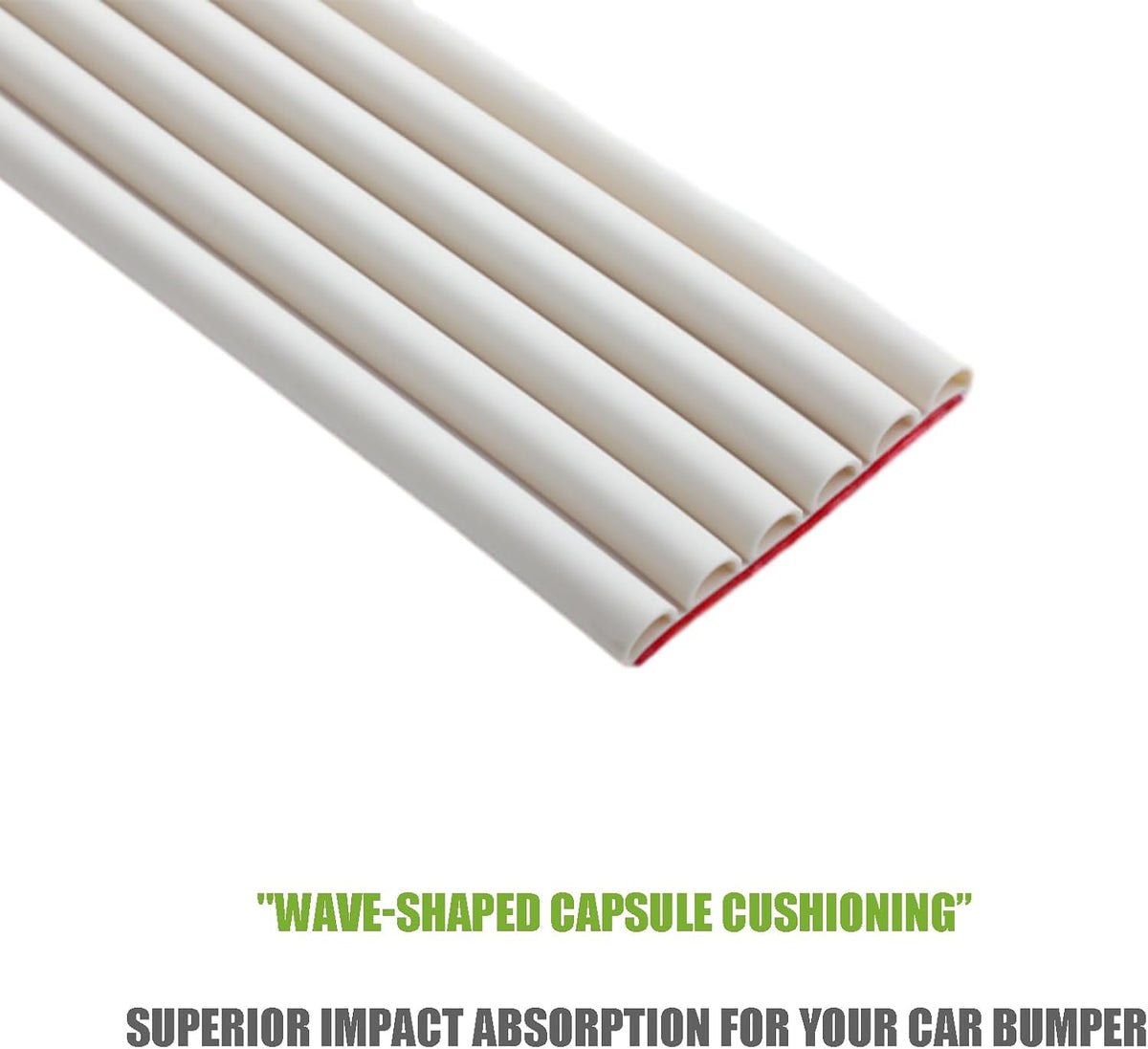VEXPLO DIY Car Bumper Protector Guard, Strong Self Adhesive Rubber Rear Front Bumper Guard for SUV Cars Trucks, No Residue Anti Scratch & Anti-Colision Car Bumper Guard Accessories- 5 Pack Black