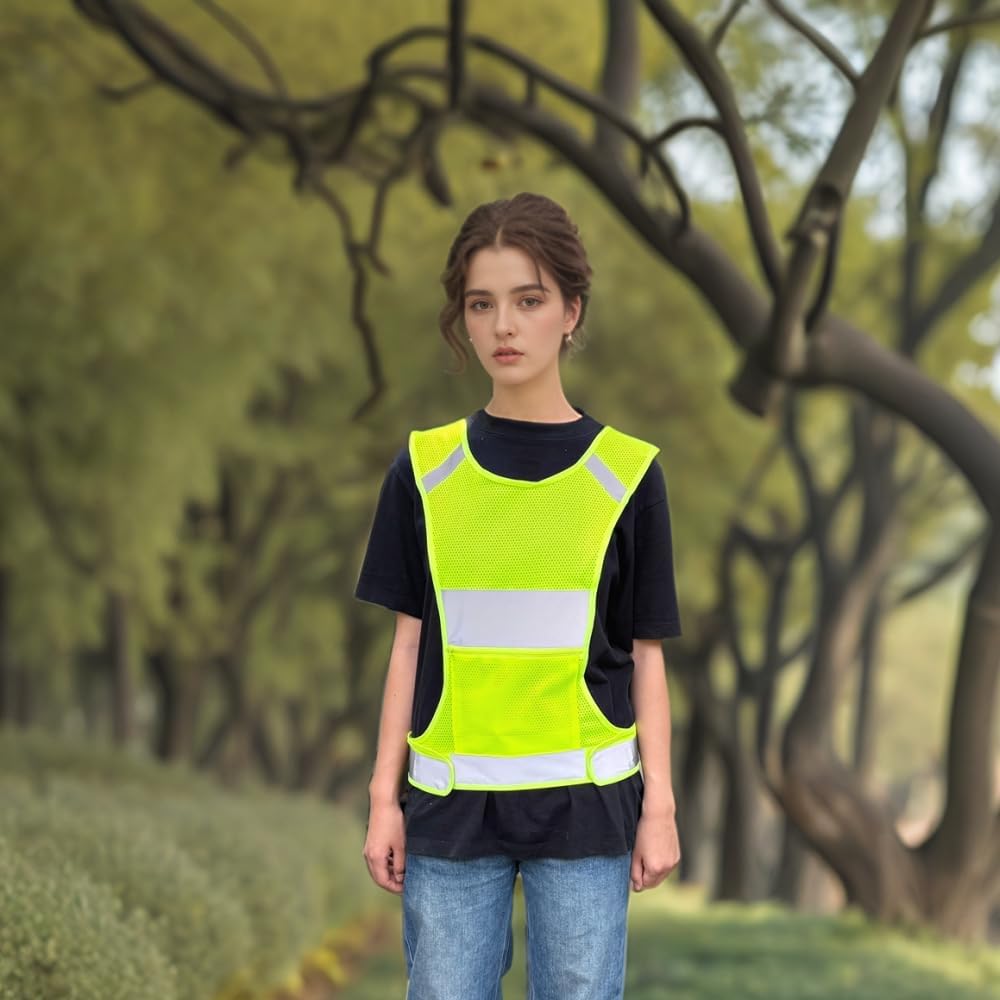 Reflective Vest Safety Running Gear with Pocket,High Visibility for Running,Biking,Walking,Women & Men
