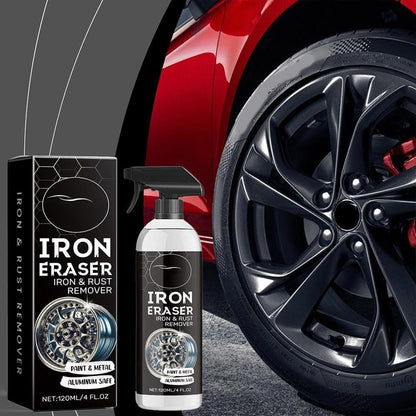 Iron Eraser Rust Remover Spray for Metal, Iron Eraser Iron and Rust Remover, Eraser Rust Remover Spray, Rust And Brake Dust Cleaner For Wheels & Paint, Professional Automotive Surface Cleaning