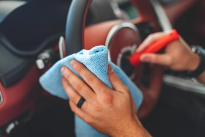 The Rag Company - Edgeless 300 - Microfiber Detailing Towels, Perfect for Removing Polishes, Sealants, and Glaze; Great for Interior Cleaning and Dirty Jobs; 300GSM, 16in x 16in, Light Blue (10-Pack)